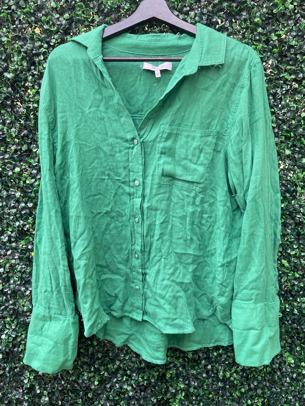 Stoosh 100% Cotton Button Down Shirt Size L